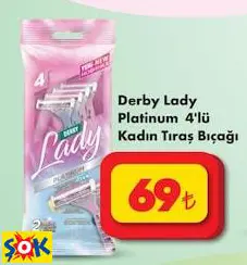 DERBY LADY PLATİNUM 4'LÜ KADIN TIRAŞ BIÇAĞI